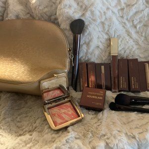 HOURGLASS MAKEUP ASST BRUSH SET & SILK SCARF  NWOT